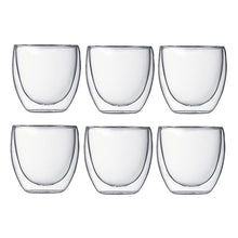 Load image into Gallery viewer, New 6Pcs 80ml 2.7oz Glass Double Walled Heat Insulated Tumbler Espresso Tea Cup coffee mug tazas de ceramica creativas