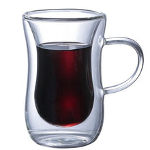Load image into Gallery viewer, New 6Pcs 80ml 2.7oz Glass Double Walled Heat Insulated Tumbler Espresso Tea Cup coffee mug tazas de ceramica creativas