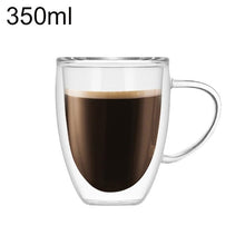 Load image into Gallery viewer, New 6Pcs 80ml 2.7oz Glass Double Walled Heat Insulated Tumbler Espresso Tea Cup coffee mug tazas de ceramica creativas