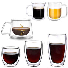 Load image into Gallery viewer, Coffee Mug Double Layers Wall Glass Insulated Milk Coffee  Mug Cup With Handle For Hot Cold Beverage Heat Insulation Office
