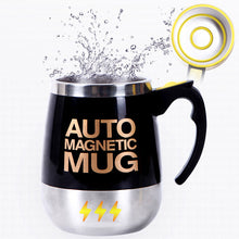 Load image into Gallery viewer, Tazas coffee mug Stainless Steel Magnetic Self Stirring Automatic Cover Milk Mixing Mugs Electric Lazy Smart shaker Coffee Cup
