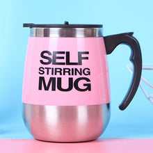 Load image into Gallery viewer, Tazas coffee mug Stainless Steel Magnetic Self Stirring Automatic Cover Milk Mixing Mugs Electric Lazy Smart shaker Coffee Cup
