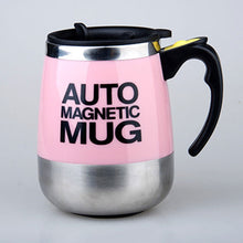 Load image into Gallery viewer, Tazas coffee mug Stainless Steel Magnetic Self Stirring Automatic Cover Milk Mixing Mugs Electric Lazy Smart shaker Coffee Cup
