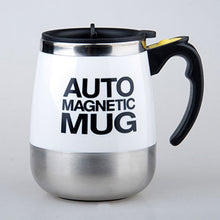 Load image into Gallery viewer, Tazas coffee mug Stainless Steel Magnetic Self Stirring Automatic Cover Milk Mixing Mugs Electric Lazy Smart shaker Coffee Cup
