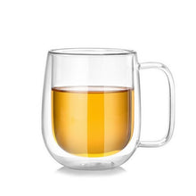 Load image into Gallery viewer, Coffee Mug Double Layers Wall Glass Insulated Milk Coffee  Mug Cup With Handle For Hot Cold Beverage Heat Insulation Office
